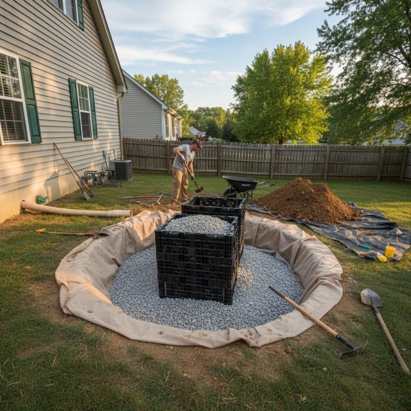 Yard Water Drainage Installation