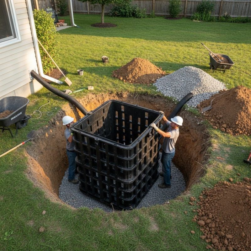 Yard Water Drainage Installation