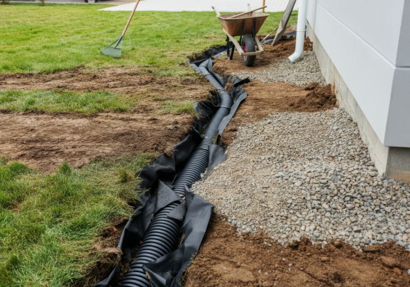 Yard Water Drainage Installation